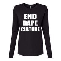 End Rape Culture Womens Cotton Relaxed Long Sleeve T-Shirt