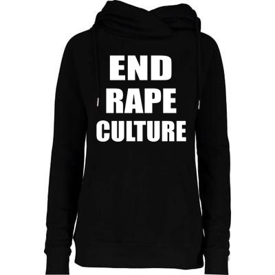 End Rape Culture Womens Funnel Neck Pullover Hood