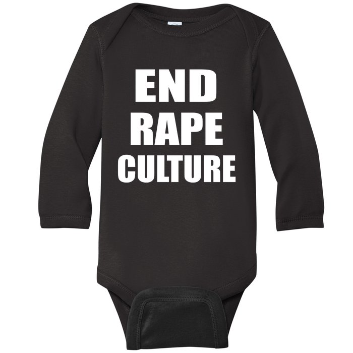 End Rape Culture Baby Long Sleeve Bodysuit