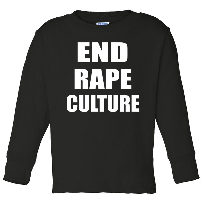 End Rape Culture Toddler Long Sleeve Shirt