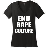 End Rape Culture Women's V-Neck T-Shirt