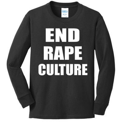 End Rape Culture Kids Long Sleeve Shirt