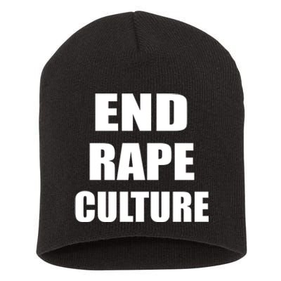 End Rape Culture Short Acrylic Beanie