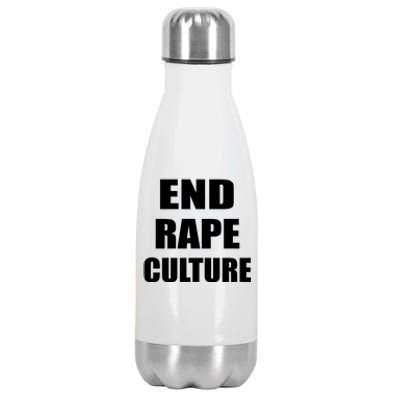 End Rape Culture Stainless Steel Insulated Water Bottle