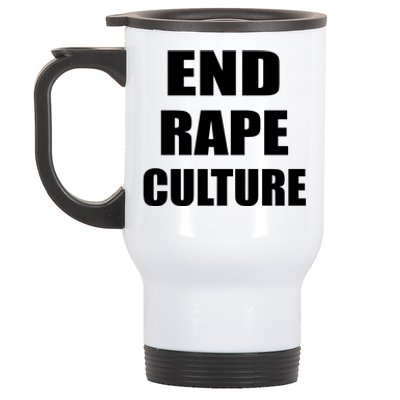 End Rape Culture Stainless Steel Travel Mug