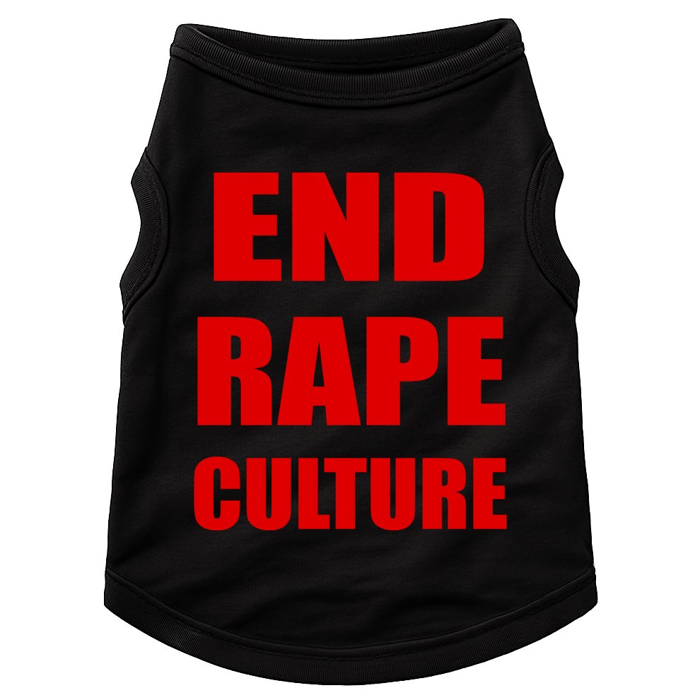 End Rape Culture Red Imprint Doggie Tank
