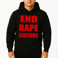 End Rape Culture Red Imprint Hoodie