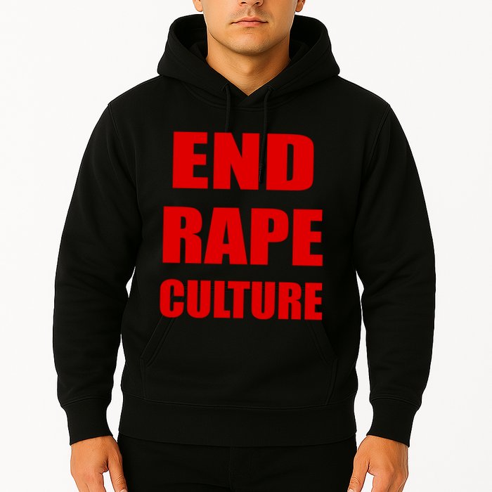 End Rape Culture Red Imprint Hoodie