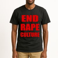 End Rape Culture Red Imprint Tall T-Shirt