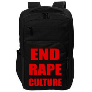 End Rape Culture Red Imprint Impact Tech Backpack