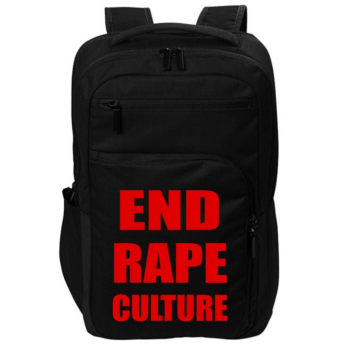 End Rape Culture Red Imprint Impact Tech Backpack