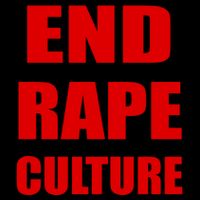 End Rape Culture Red Imprint Button