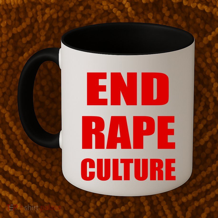 End Rape Culture Red Imprint Mug