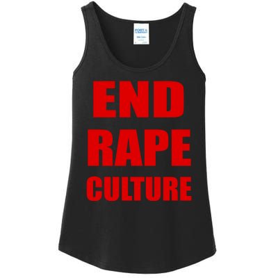 End Rape Culture Red Imprint Ladies Essential Tank