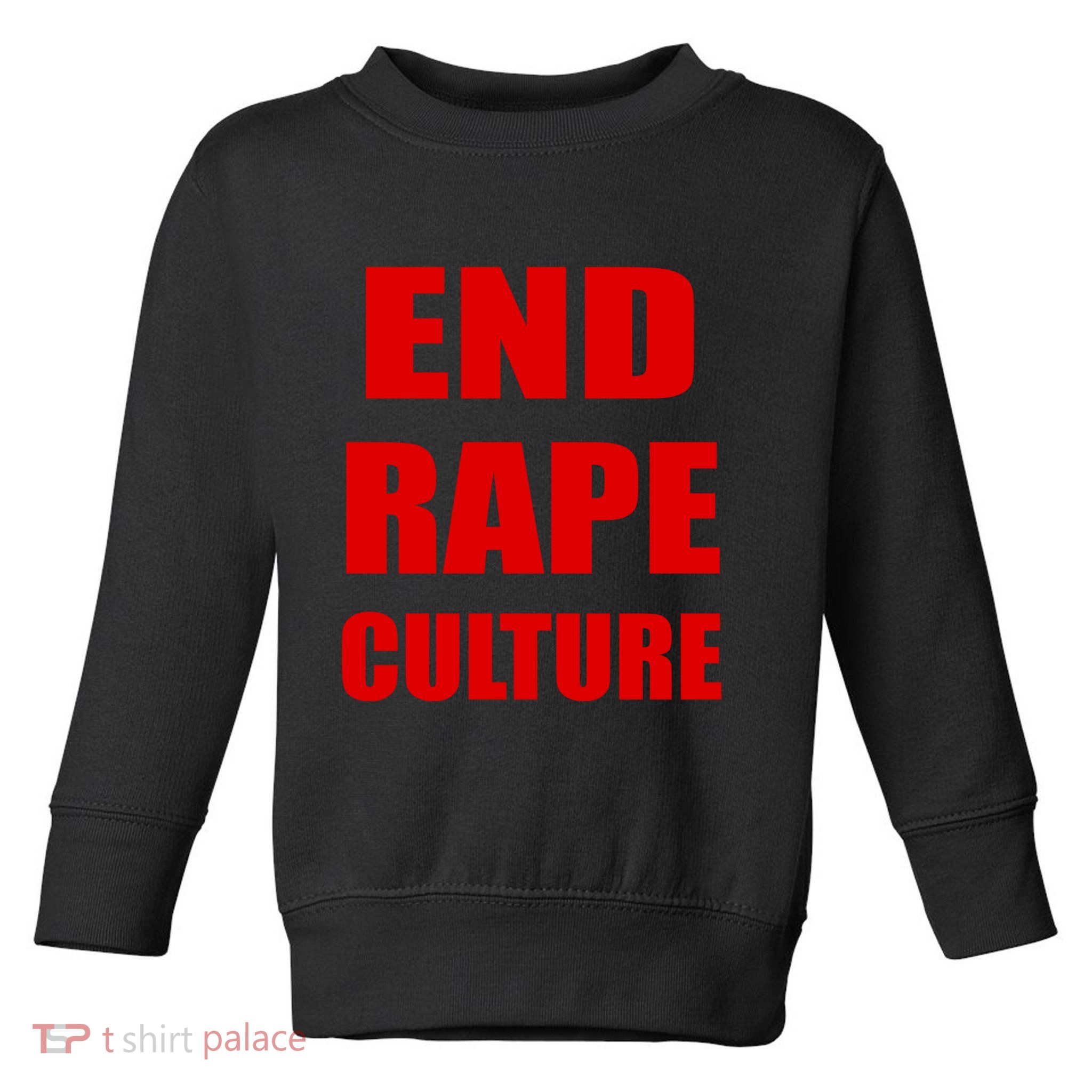 End Rape Culture Red Imprint Toddler Sweatshirt