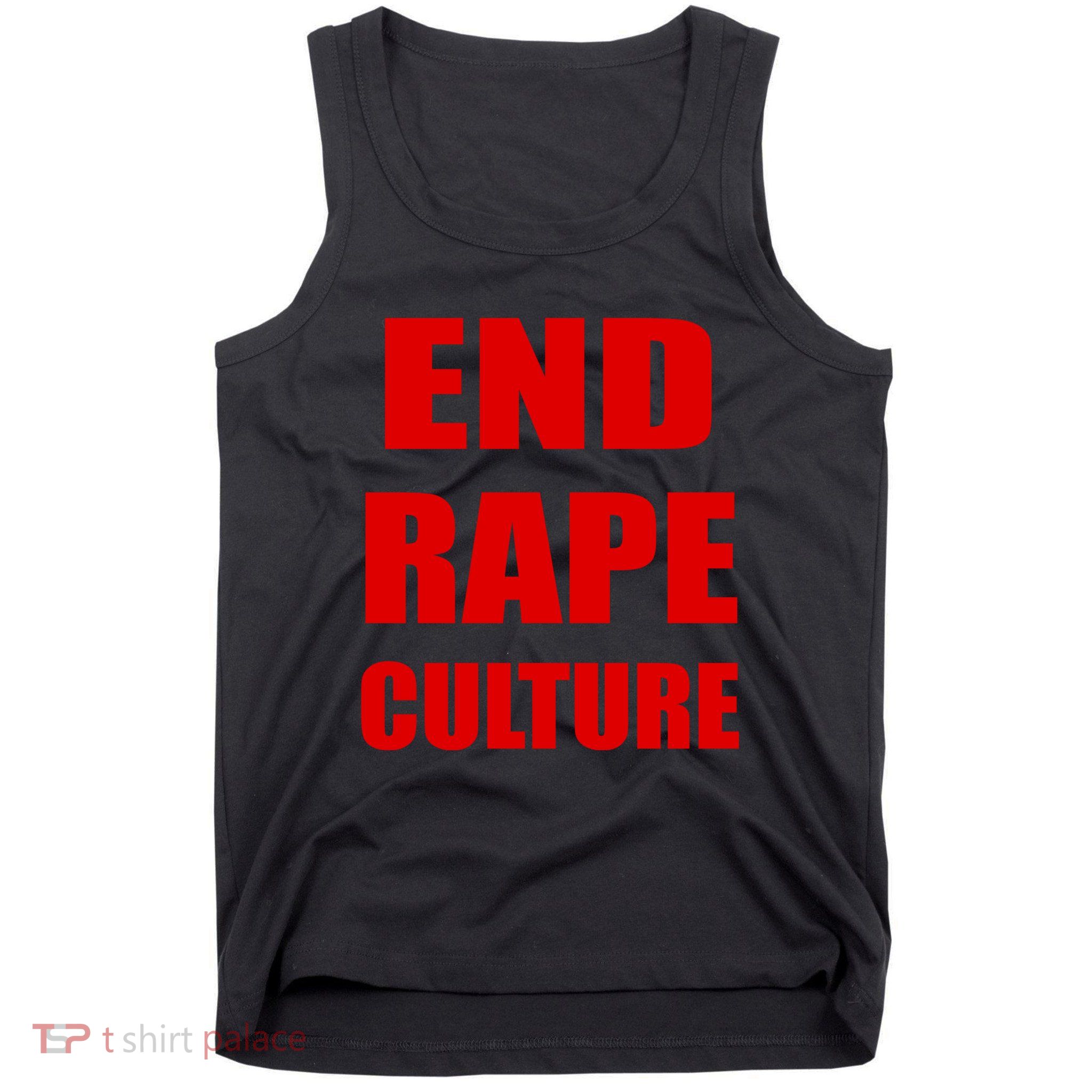 End Rape Culture Red Imprint Tank Top