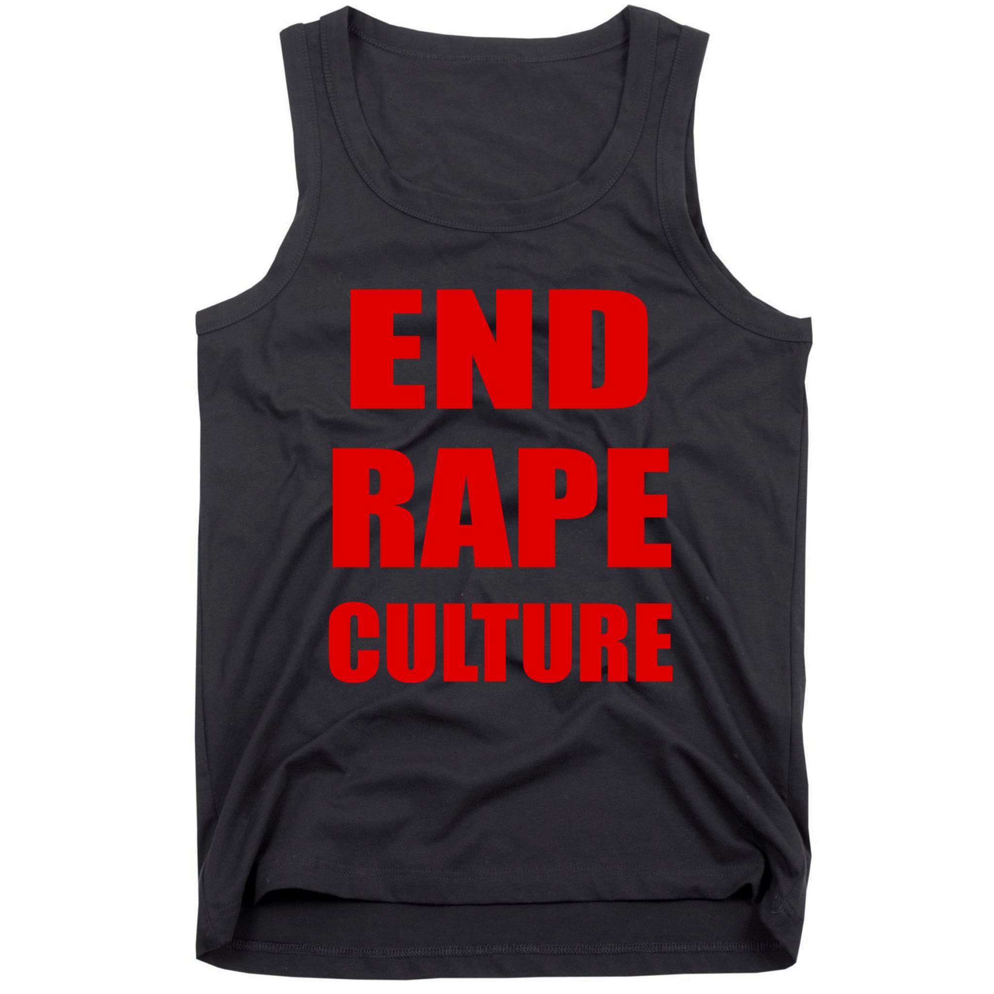 End Rape Culture Red Imprint Tank Top