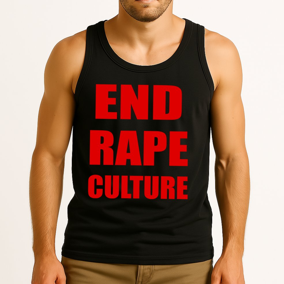 End Rape Culture Red Imprint Tank Top