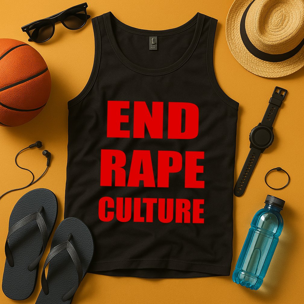 End Rape Culture Red Imprint Tank Top