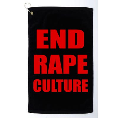 End Rape Culture Red Imprint Golf Towel