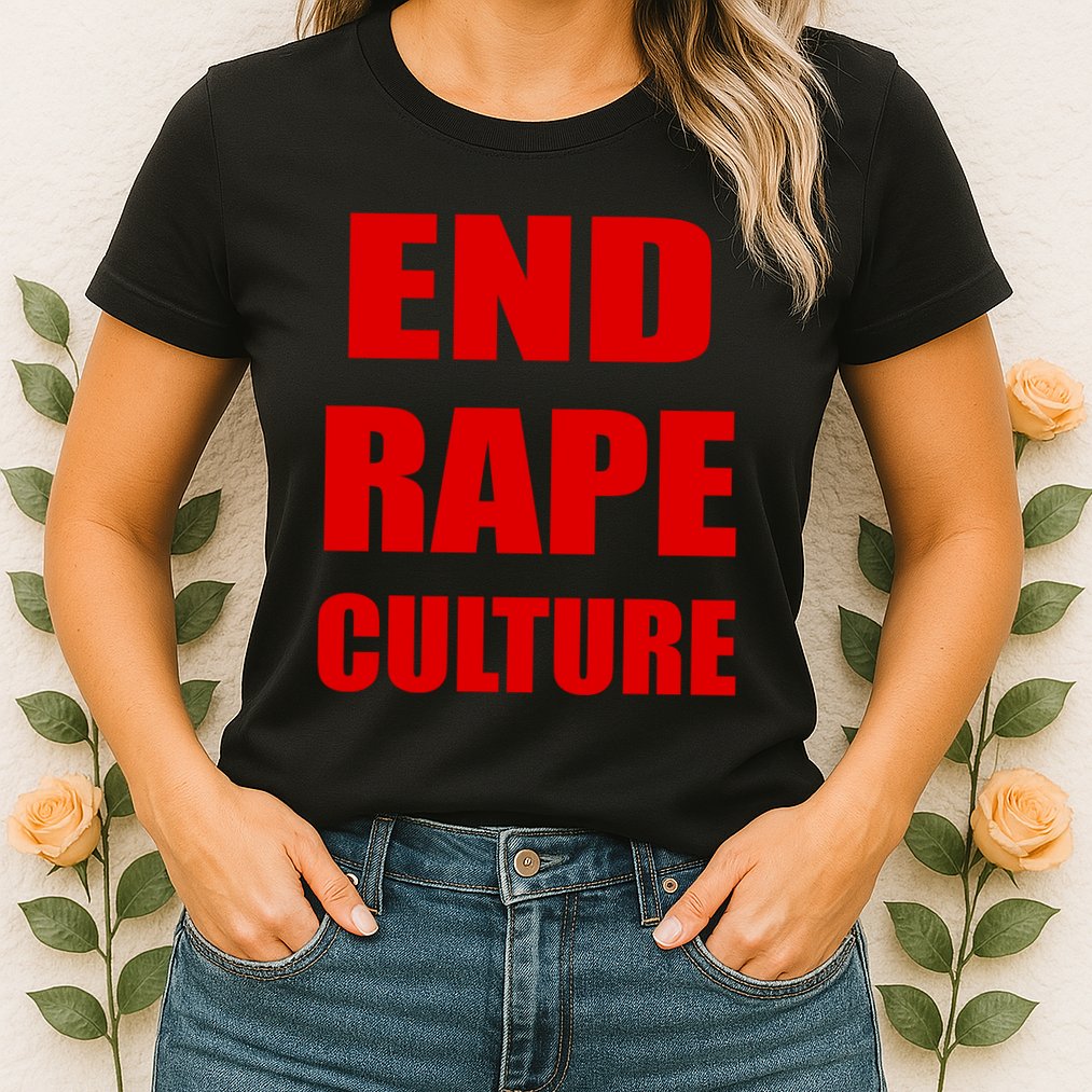 End Rape Culture Red Imprint Womens T-Shirt