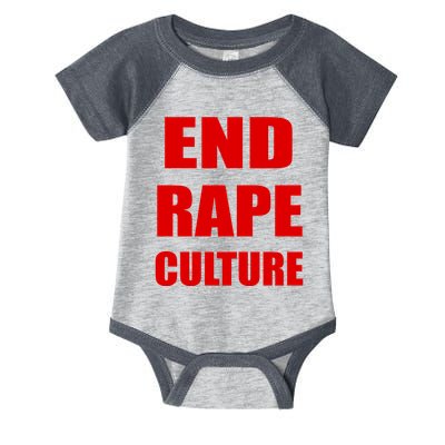 End Rape Culture Red Imprint Infant Baby Jersey Bodysuit