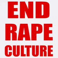 End Rape Culture Red Imprint Garment-Dyed Sweatshirt
