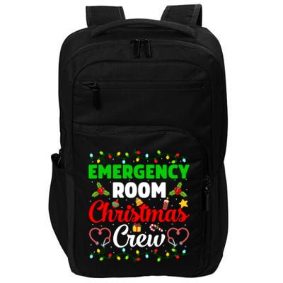 Emergency Room Christmas Crew Xmas Nurse Icu Funny Nursing Gift Impact Tech Backpack