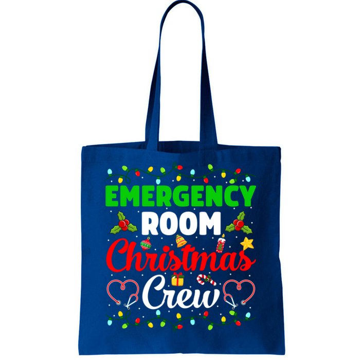 Emergency Room Christmas Crew Xmas Nurse Icu Funny Nursing Gift Tote Bag