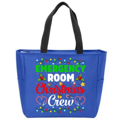 Emergency Room Christmas Crew Xmas Nurse Icu Funny Nursing Gift Zip Tote Bag