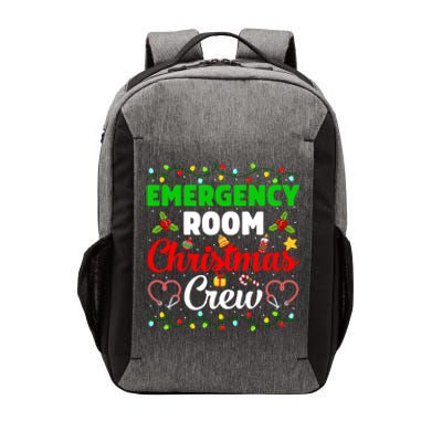 Emergency Room Christmas Crew Xmas Nurse Icu Funny Nursing Gift Vector Backpack