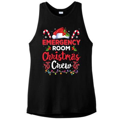 Emergency Room Christmas Crew Funny Christmas Nurse Crew Er Funny Gift Ladies PosiCharge Tri-Blend Wicking Tank