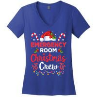 Emergency Room Christmas Crew Funny Christmas Nurse Crew Er Funny Gift Women's V-Neck T-Shirt