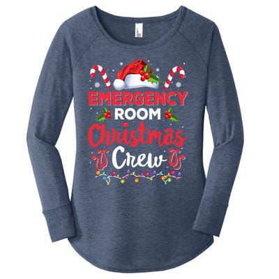 Emergency Room Christmas Crew Funny Christmas Nurse Crew Er Funny Gift Women's Perfect Tri Tunic Long Sleeve Shirt