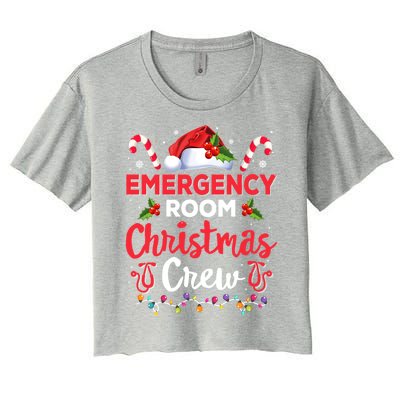 Emergency Room Christmas Crew Funny Christmas Nurse Crew Er Funny Gift Women's Crop Top Tee