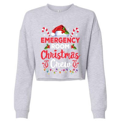 Emergency Room Christmas Crew Funny Christmas Nurse Crew Er Funny Gift Cropped Pullover Crew