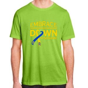 Embrace Ribbon Down Syndrome Awareness Gift Adult ChromaSoft Performance T-Shirt