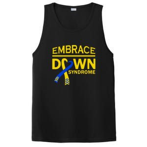 Embrace Ribbon Down Syndrome Awareness Gift PosiCharge Competitor Tank