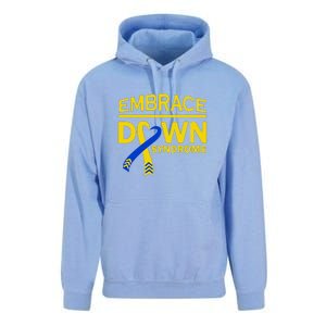 Embrace Ribbon Down Syndrome Awareness Gift Unisex Surf Hoodie