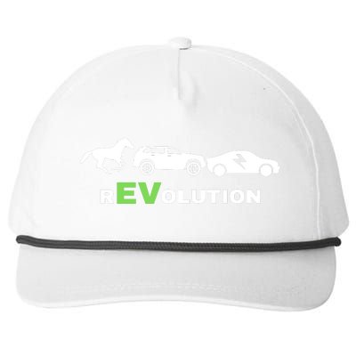 EV Revolution, Drive ECars EV Life Funny Electric Vehicle Snapback Five-Panel Rope Hat