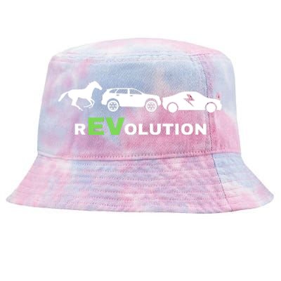 EV Revolution, Drive ECars EV Life Funny Electric Vehicle Tie-Dyed Bucket Hat