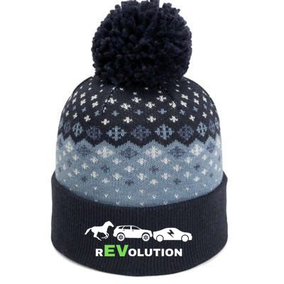 EV Revolution, Drive ECars EV Life Funny Electric Vehicle The Baniff Cuffed Pom Beanie