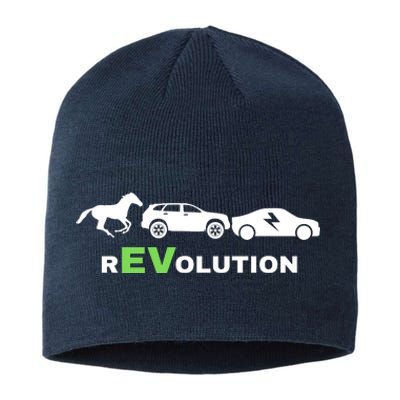 EV Revolution, Drive ECars EV Life Funny Electric Vehicle Sustainable Beanie