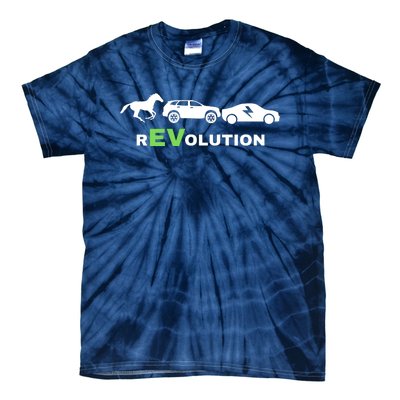 EV Revolution, Drive ECars EV Life Funny Electric Vehicle Tie-Dye T-Shirt