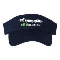 EV Revolution, Drive ECars EV Life Funny Electric Vehicle Valucap Bio-Washed Visor