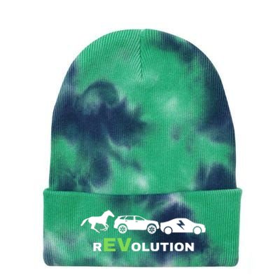 EV Revolution, Drive ECars EV Life Funny Electric Vehicle Tie Dye 12in Knit Beanie