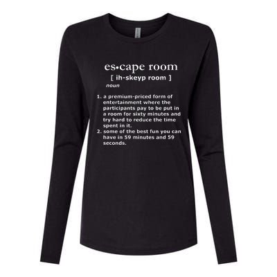 Escape Room Definition Womens Cotton Relaxed Long Sleeve T-Shirt