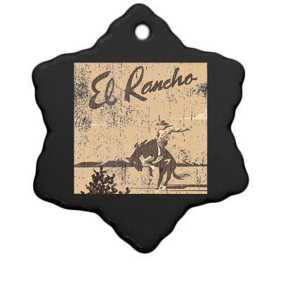 El Rancho Drivein Theatre Vintage Design San Jose Ceramic Star Ornament