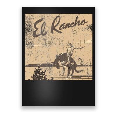 El Rancho Drivein Theatre Vintage Design San Jose Poster