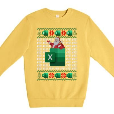 Excel REF Error Spreadsheet,CPA Accountant Christmas Sweater Premium Crewneck Sweatshirt